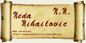 Neda Mihailović vizit kartica